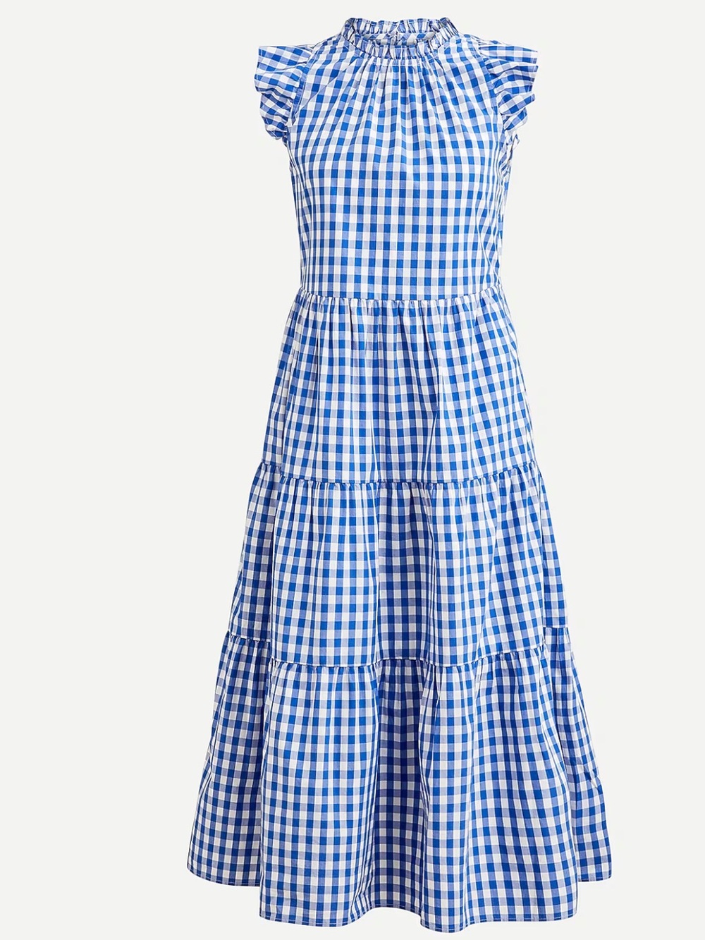 J. Crew Tiered Ruffle Sleeve Dress L